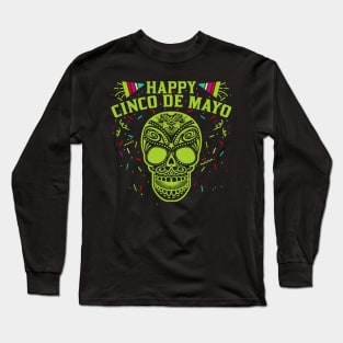 Cinco de Mayo Skull Long Sleeve T-Shirt